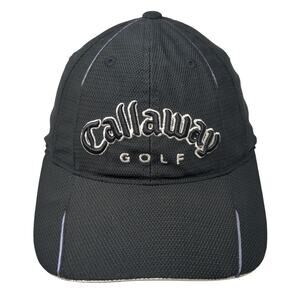 Callaway Golf Strapback Baseball Cap Black One Size Adjustable Embroidered